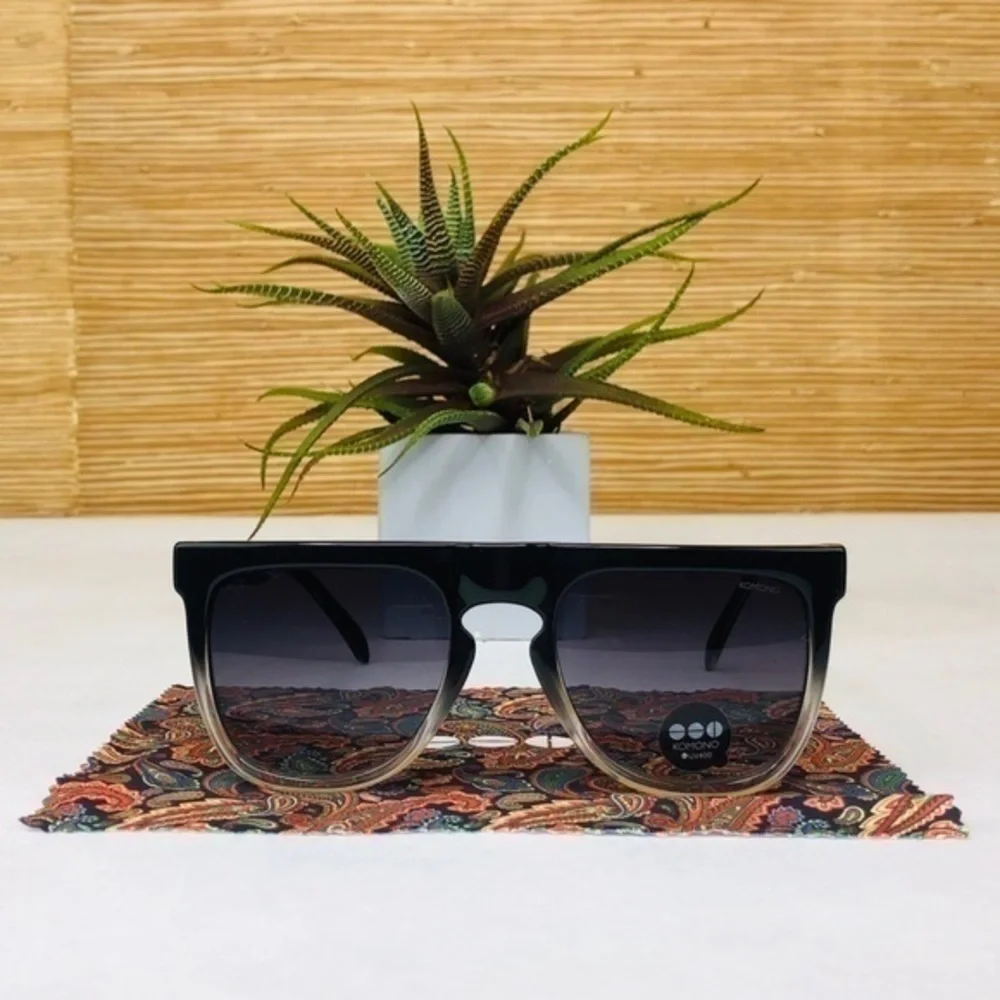 KOMONO Sunglasses Black Gray NEW